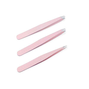 Pink Tweezers Set 3-in-1