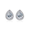 Sterling Silver 925 Pear Shape Stud Earrings