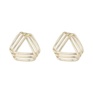 Gold Plated Triangle Stud Earrings