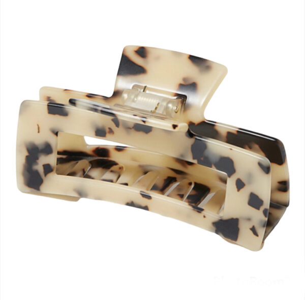 Hair Claw Large - Tortoise Light Leopard