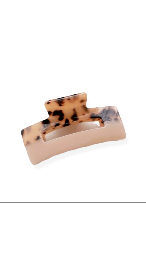 Hair Claw - 2-Tone Leopard Cream (Medium)