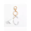 Key Ring Bracelet - Champagne Rose Gold (Initial C)