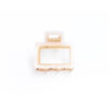 Hair Claw -White Marble Rectangle