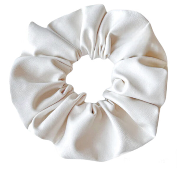 Scrunchie - Leather White