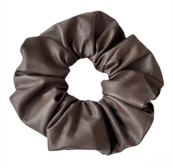 Scrunchie - Leather Espresso