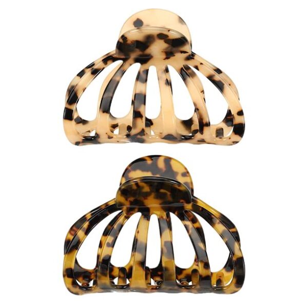 Hair Claw - Bohemian Tortoise Shell leopard (2pk)